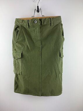 Aritzia Wilfred Free Havasu Cargo Midi Skirt Olive Green Size 00